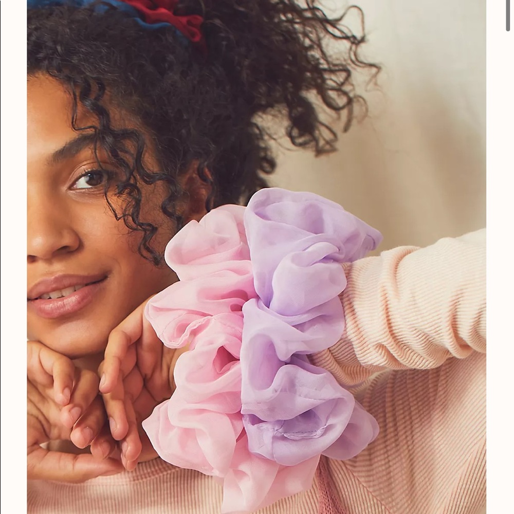 Pink Sheer Super Scrunchie NWT